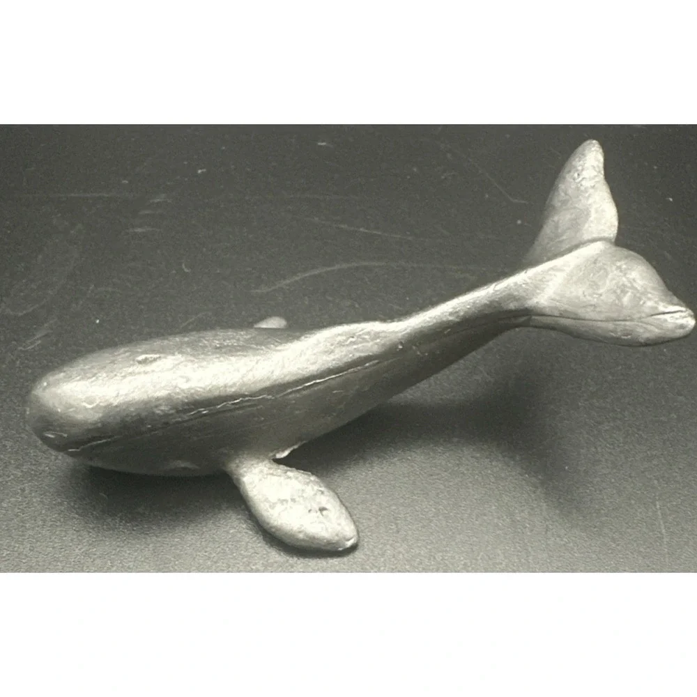 Vintage J.B. (Jennings Brothers) Miniature Pewter Sperm Whale Figurine Maritime
